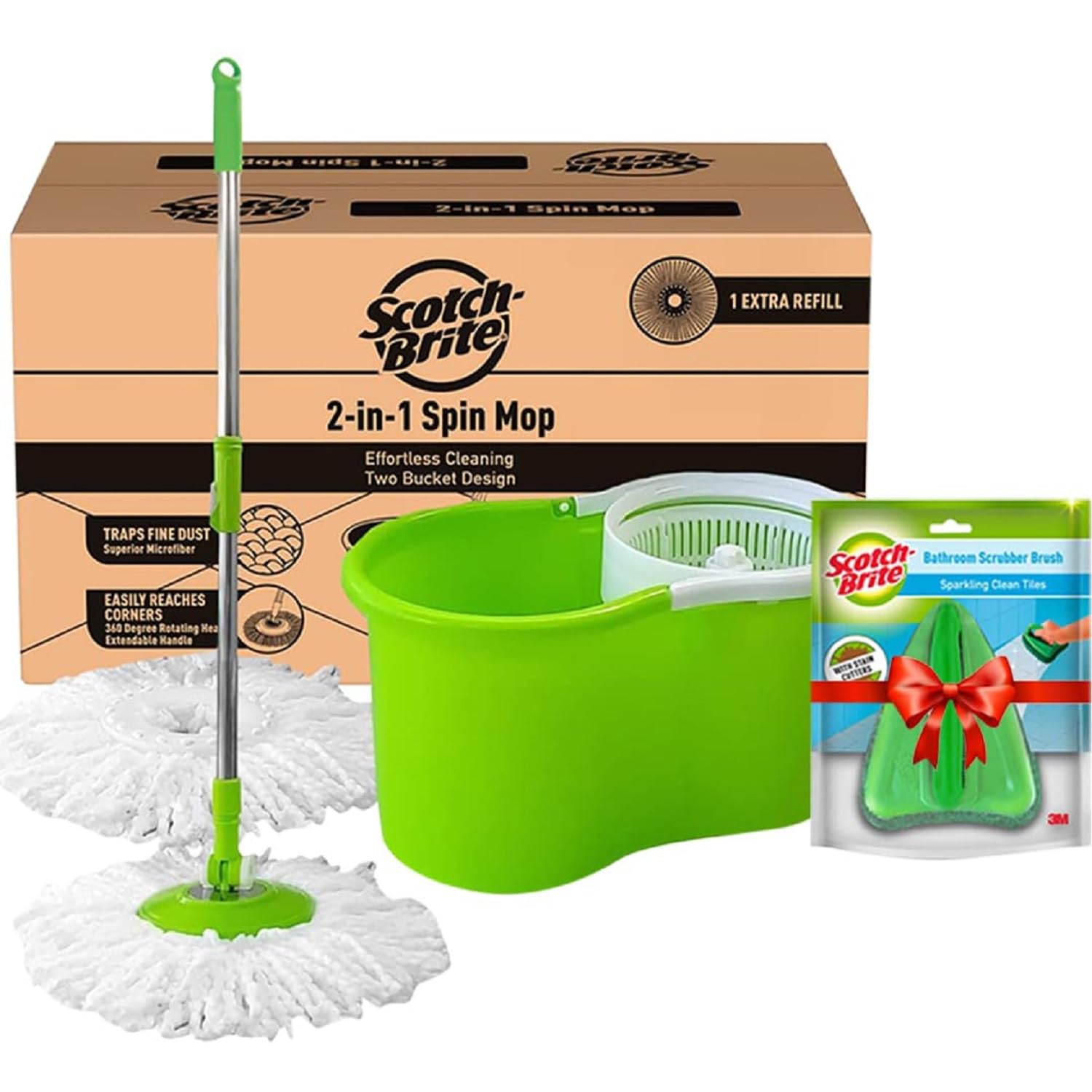 Scotch-Brite 2-in-1 Bucket Spin Mop